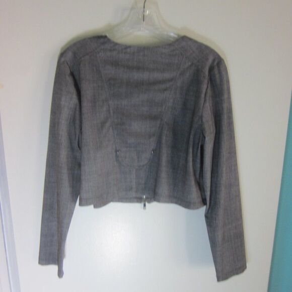 NEW! MC Planet Womens Size S Gray Cropped Jacket Full Zip Front 36" Bust NWT - Picture 8 of 15